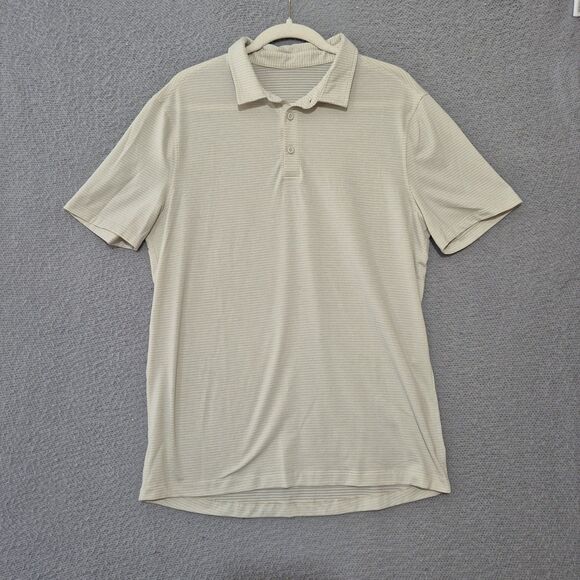 Lululemon Men's Evolution Polo Shirt Performance Lightweight Golf Striped L - Picture 1 of 5